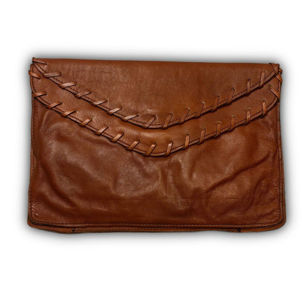 Artisanal Whipstitched Leather NYC-Made Clutch